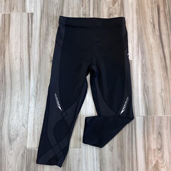 CW-X Womens Endurance Generator Joint Compression Cropped Tight Sz L Black 17.5” - Picture 1 of 8